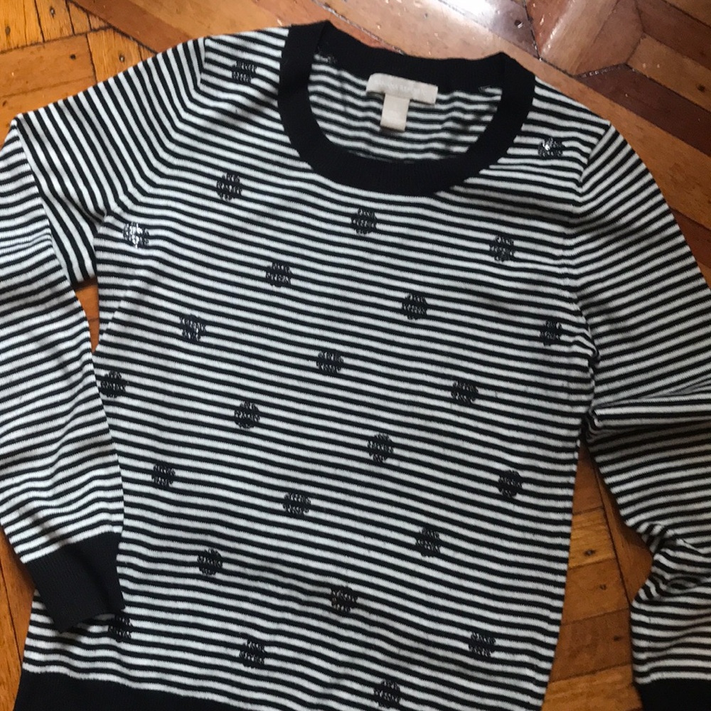 BR Knit STRIPE and SEQUIN sweater